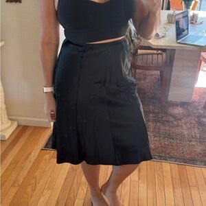 100% silk Ann Taylor vintage deadstock midi skirt